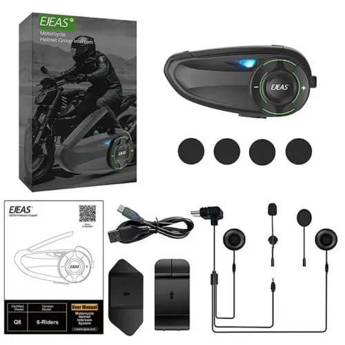 EJEAS Q8 - Hot Motorcycle Communication Intercom System